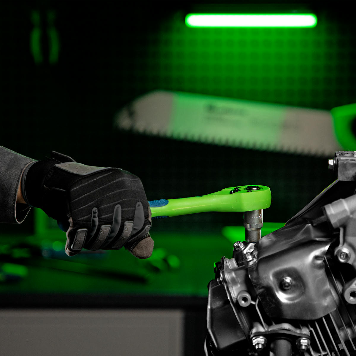 Ключ-трещотка, двухкомпонентная рукоятка, 1/2 Сибртех 14009 preview 1