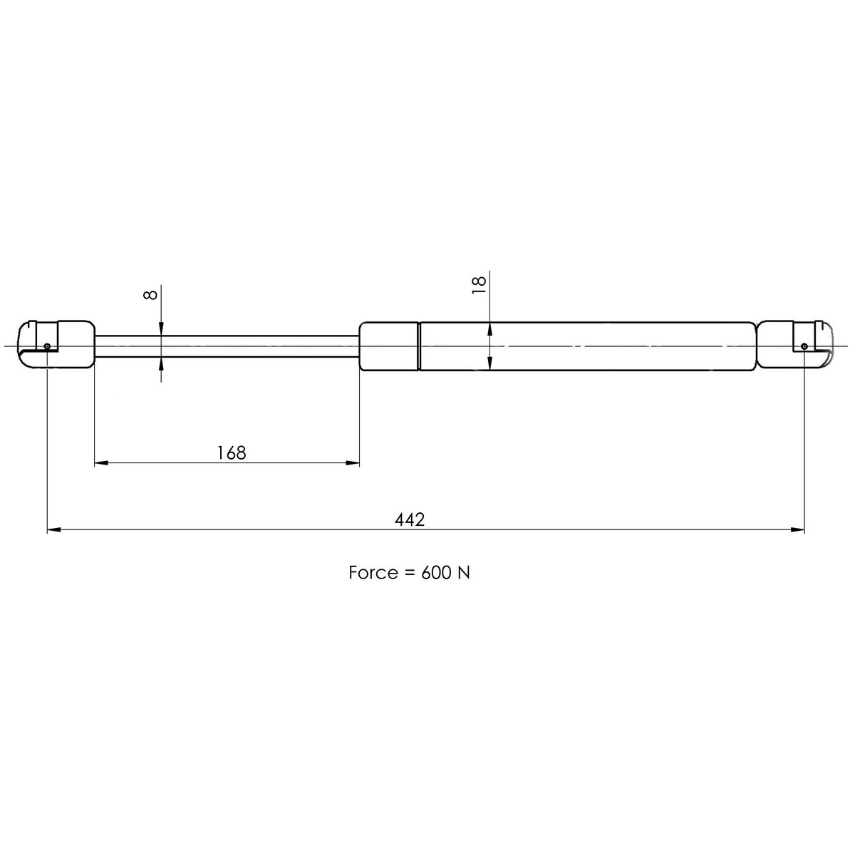 Газовый упор багажника TRIALLI GS 1806 preview 2