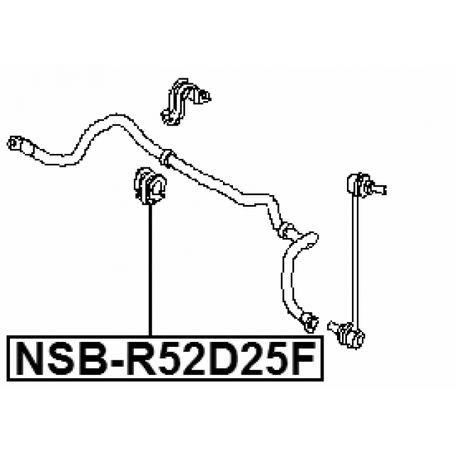 Втулка переднего стабилизатора FEBEST NSB-R52D25F preview 2
