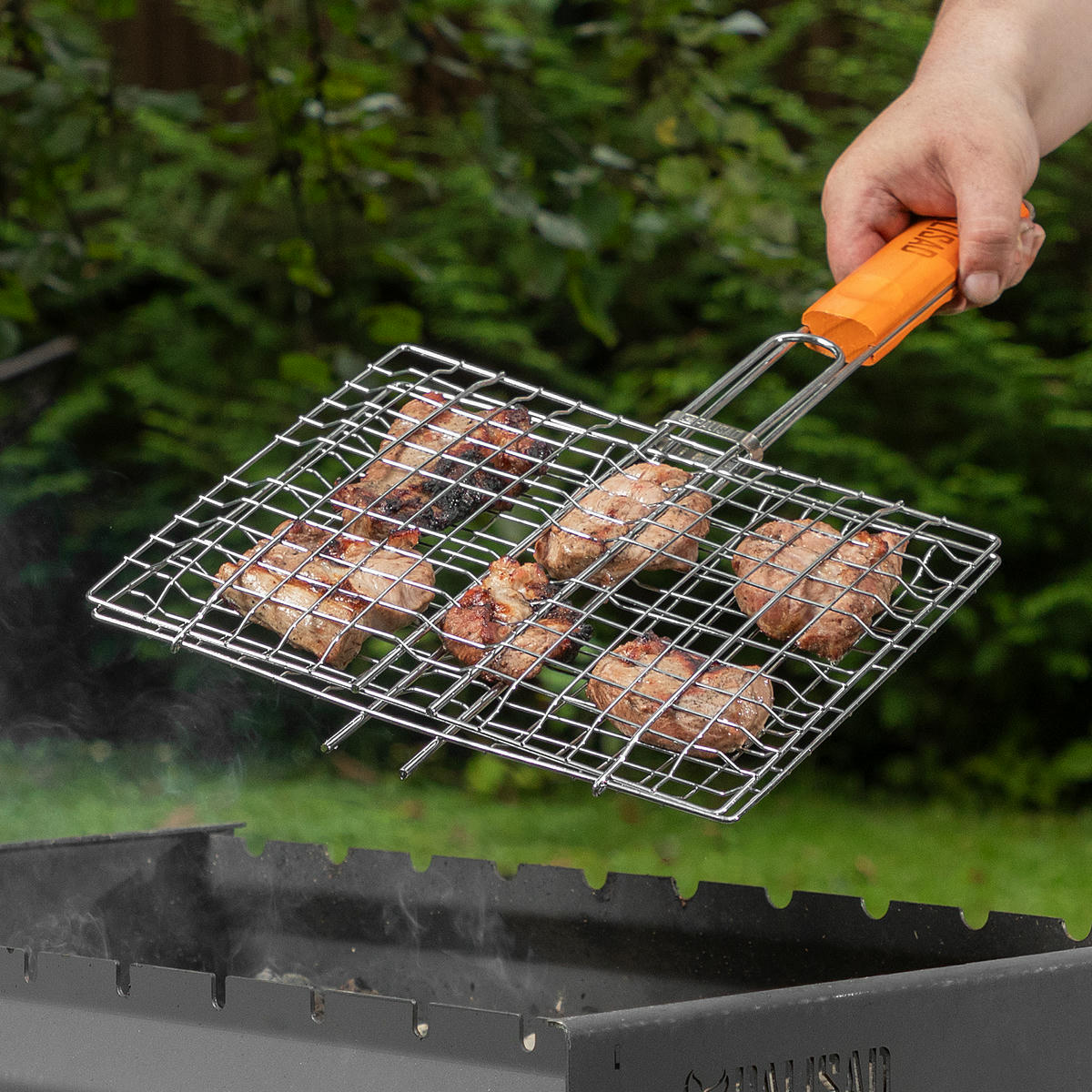 Решетка-гриль 270х240 мм, объемная хромированная PALISAD preview 1