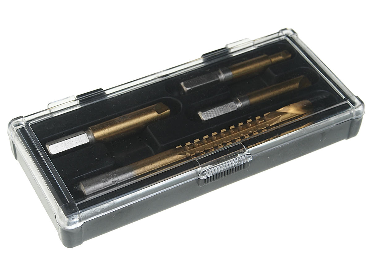 Набор сверел для извлечения заломанных болтов HSS 4241,4пр., в пластиковом футляре ROCKFORCE preview 1