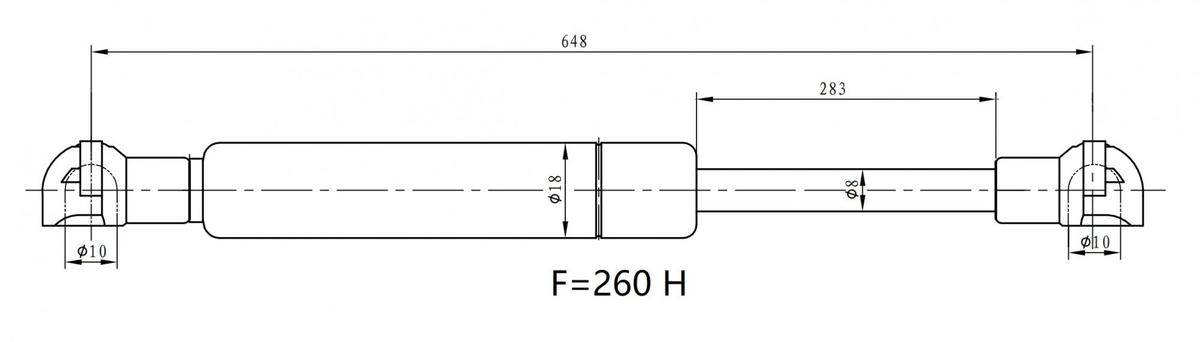 Упор газовый (амортизатор) для а/м Nissan Juke (10-) (крышки багажника) (GS 1411) preview 3