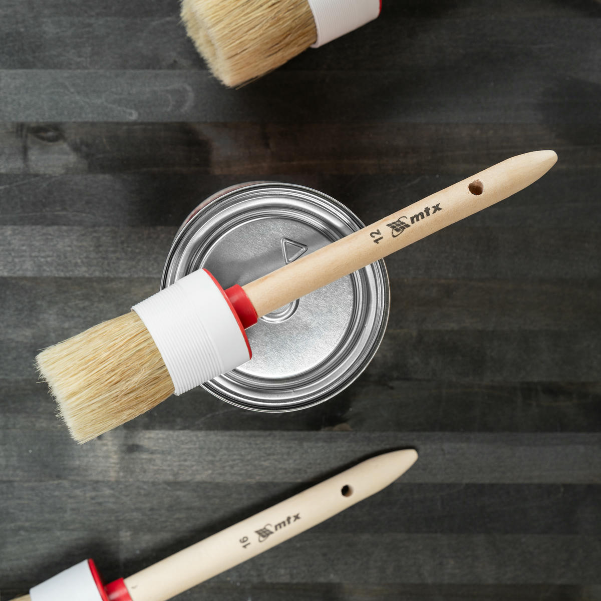 Кисть круглая № 12 (45 мм), натуральная щетина, деревянная ручка MATRIX preview 5