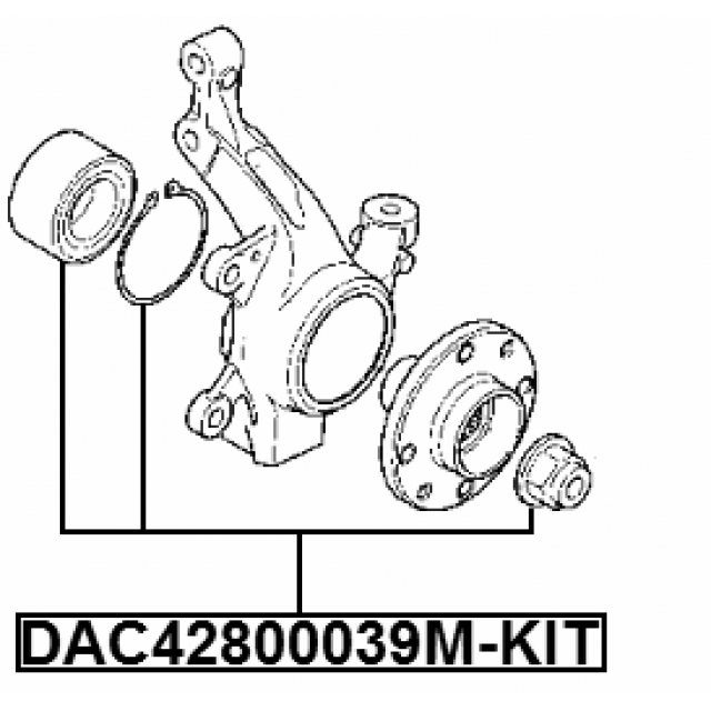 Подшипник ступичный передний ремкомплект 42x80x39 RENAULT DUSTER 2011- FEBEST DAC42800039M-KIT preview 2