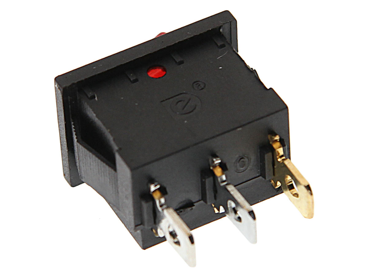 Выключатель клавишный 12-24V 15А ON-OFF красный с подсветкой Mini REXANT preview 1