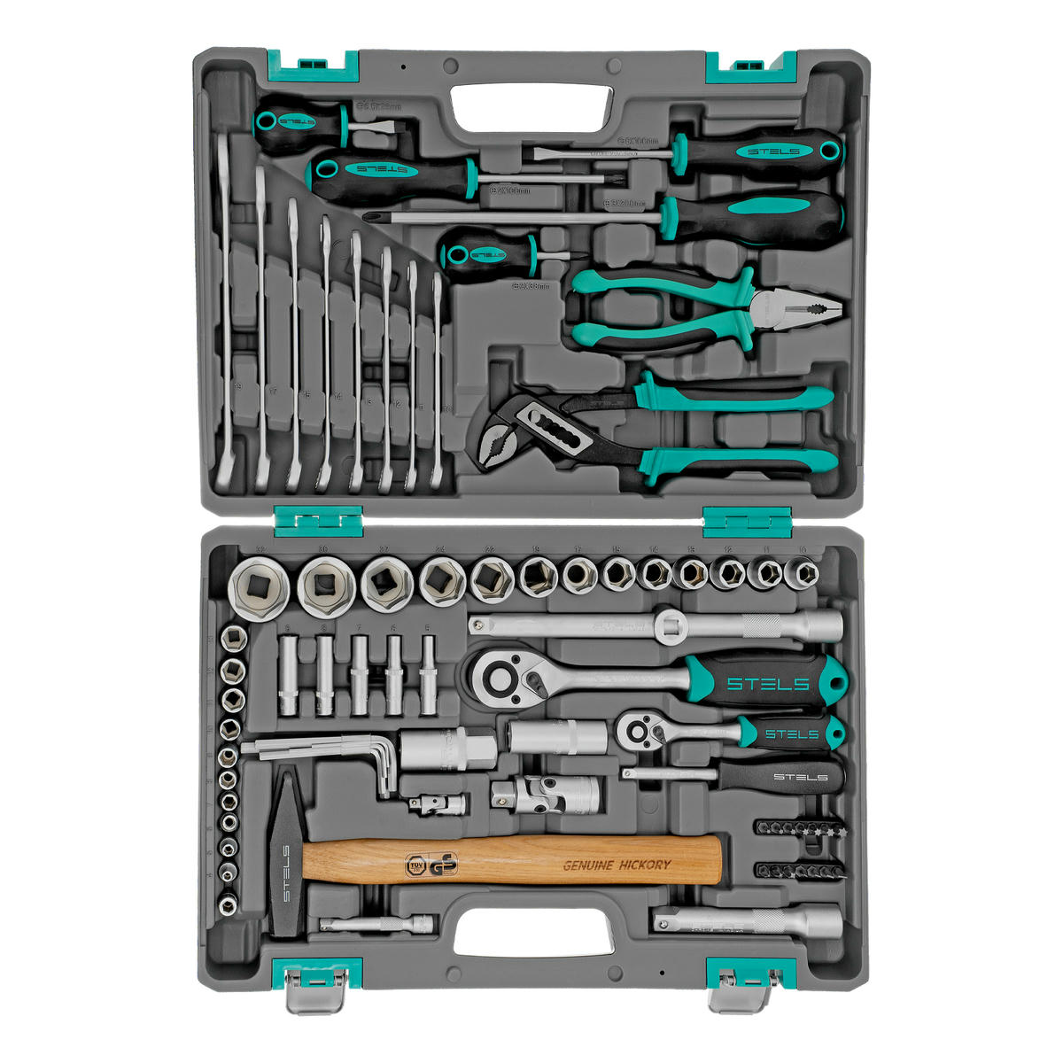 Набор инструмента 1/2" 1/4" пластиковый кейс 76пр. STELS preview 3