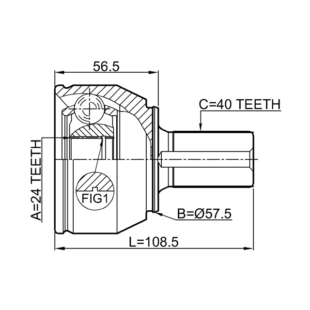 2110-CA216_ШРУС наружный к-кт! Ford Mondeo IV 07-14 preview 2