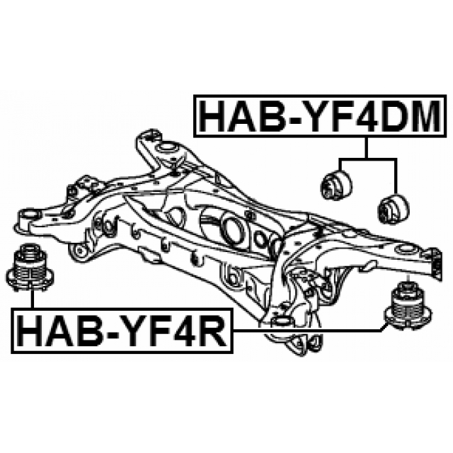 Сайлентблок FEBEST HAB-YF4DM preview 2