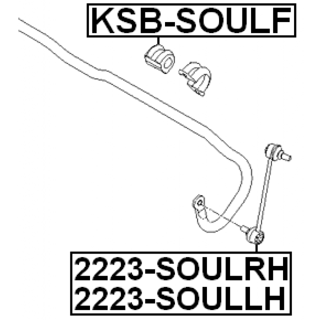 Втулка стабилизатора переднего FEBEST KSB-SOULF preview 2 Втулка стабилизатора переднего FEBEST KSB-SOULF preview 2