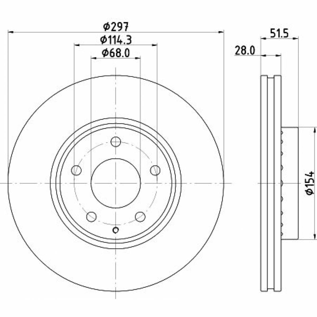 Диск торм. для а/м Mazda CX-5 (11-)/(17-)/6 (12-) перед. d=297 (окраш.) (DF 084512) preview 3