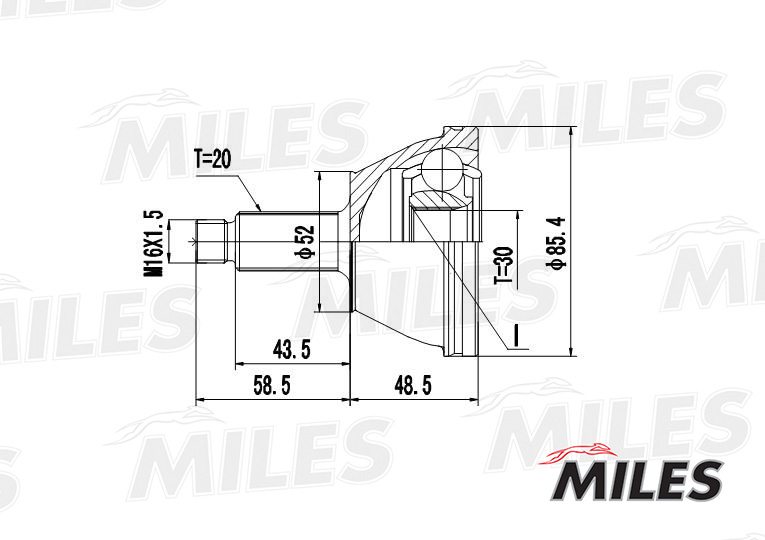 ШРУС SKODA FABIA 1.0-1.9D 99-08 нар. preview 3