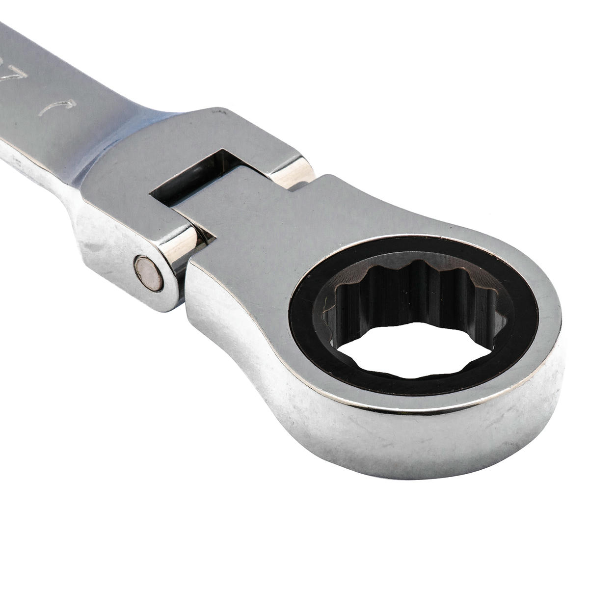 Ключ комбинированный трещоточный, 27 мм, CrV, шарнирный, зеркальный хром Matrix 14872 preview 3