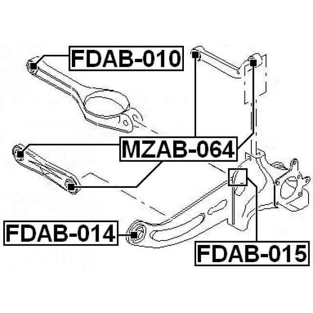Сайлентблок FEBEST FDAB-015 preview 2