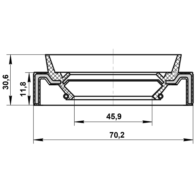 САЛЬНИК ПОЛУОСИ 45.9X70.2X11.8X30.6 preview 2