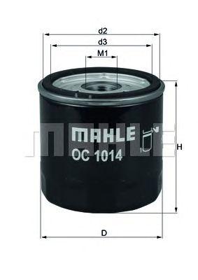 Фильтр масляный MAHLE OC 1014 preview 1