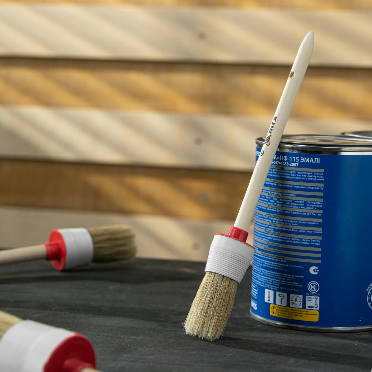 Кисть круглая № 6 (30 мм), натуральная щетина, деревянная ручка MATRIX preview 8