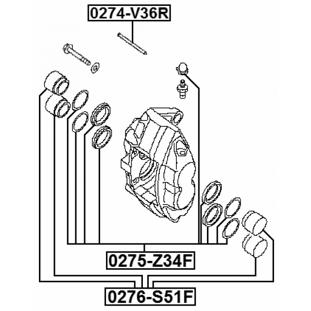 Направляющая суппорта FEBEST 0274V36R preview 2
