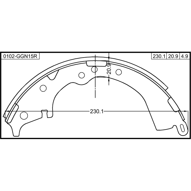Колодки барабанные к-кт FEBEST 0102-GGN15R preview 2