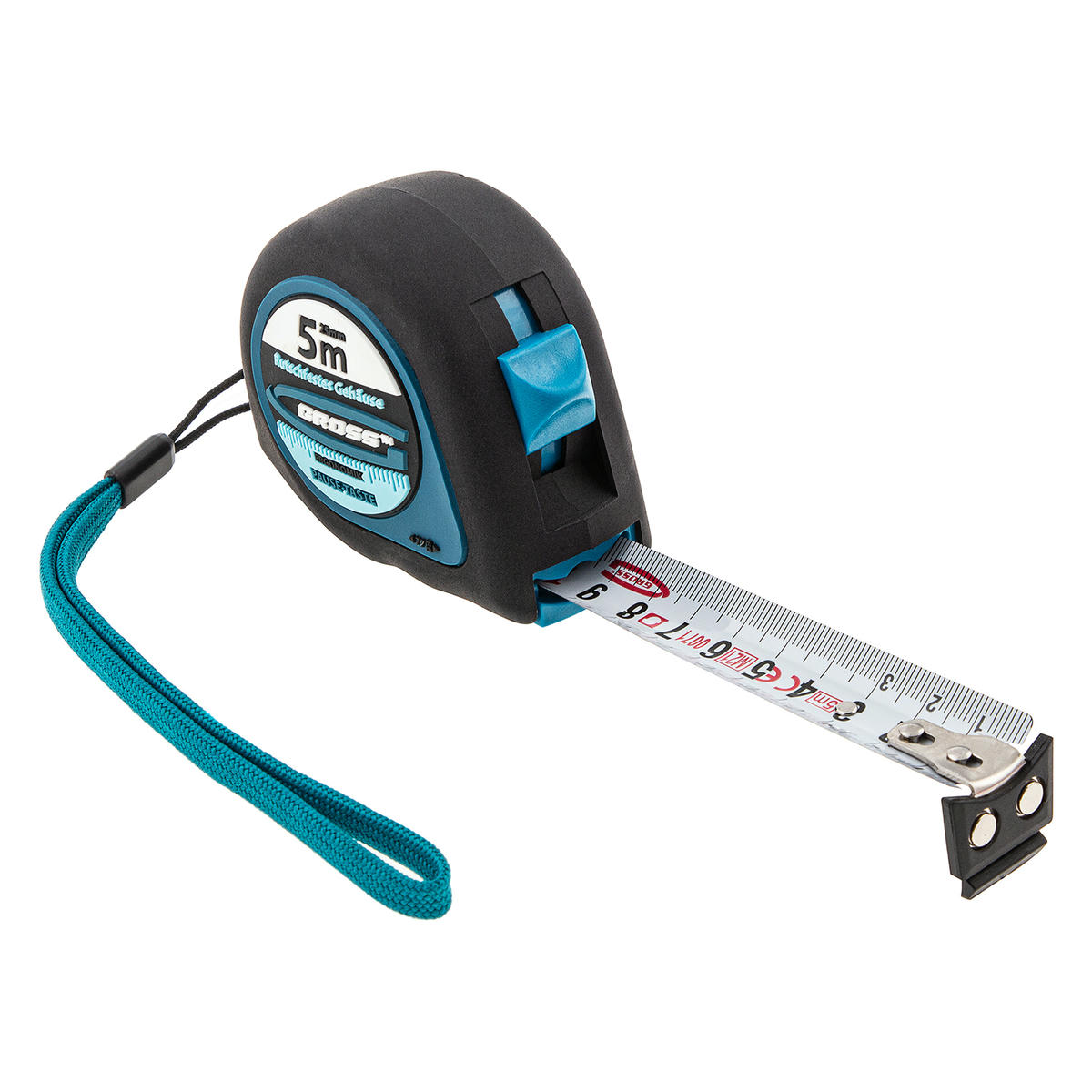 Рулетка 5м х 25мм, магнитный обрезиненный зацеп GROSS preview 1