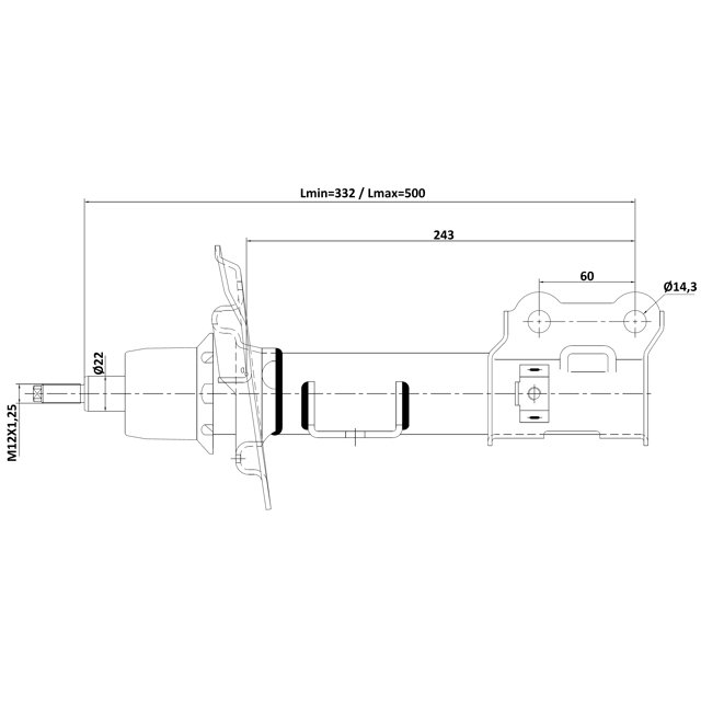 Амортизатор передний FEBEST 12110-014FR preview 2