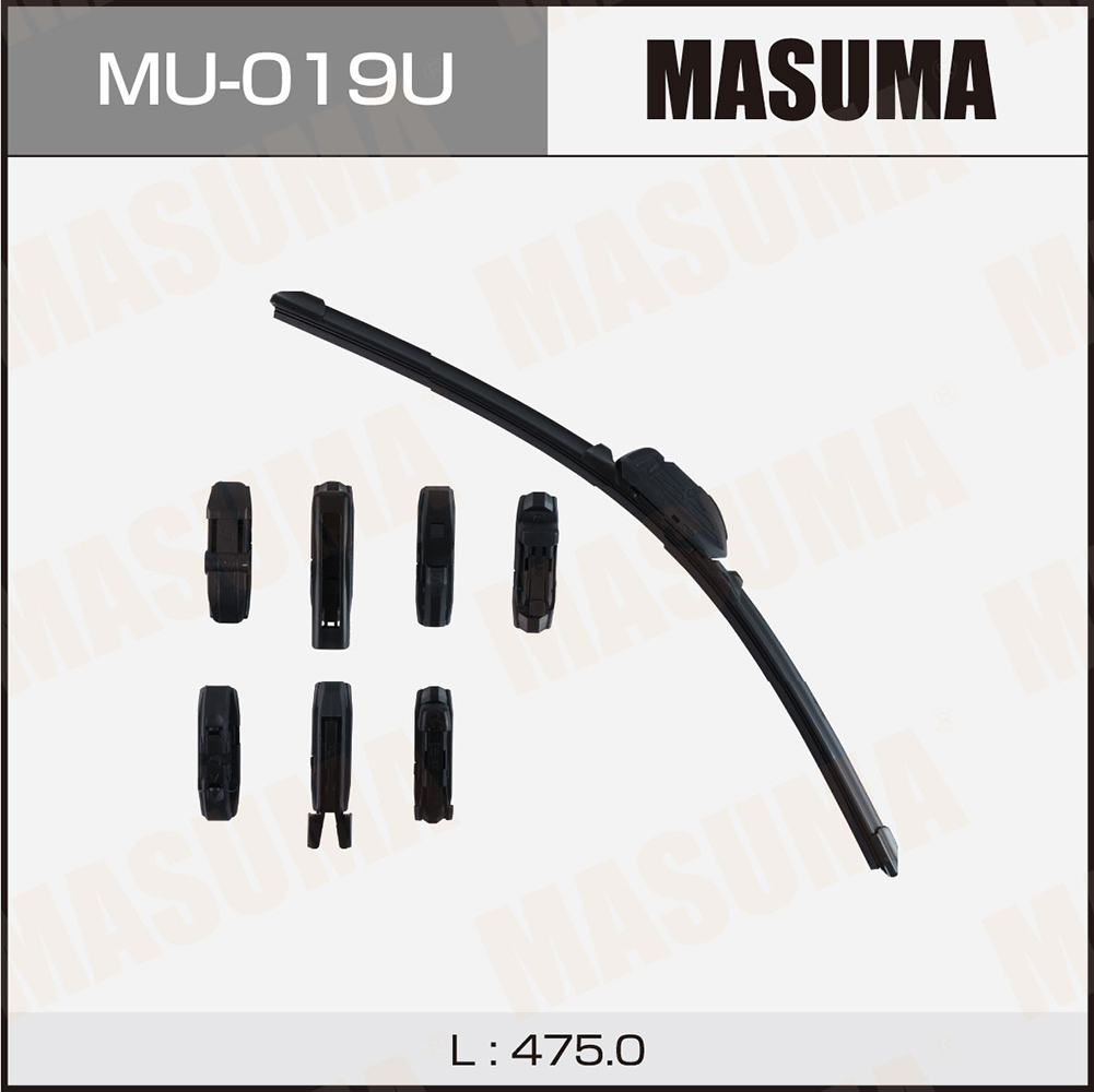 Щетка стеклоочистителя 475 мм бескаркасная 1 шт MASUMA Nano Graphite MU-019U preview 1 Щетка стеклоочистителя 475 мм бескаркасная 1 шт MASUMA Nano Graphite MU-019U preview 1