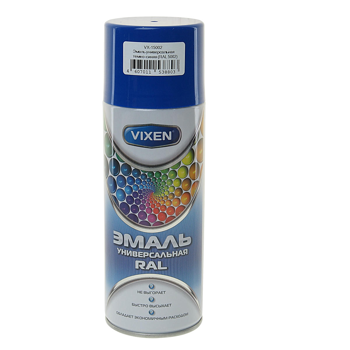 Эмаль универсальная VIXEN темно-синяя (RAL 5002), аэрозоль 520 мл preview 1