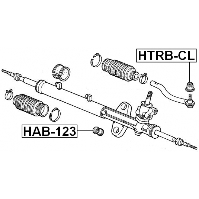 HTRB-CL_пыльник рулевого наконечника! Honda Accord 98-08 preview 2