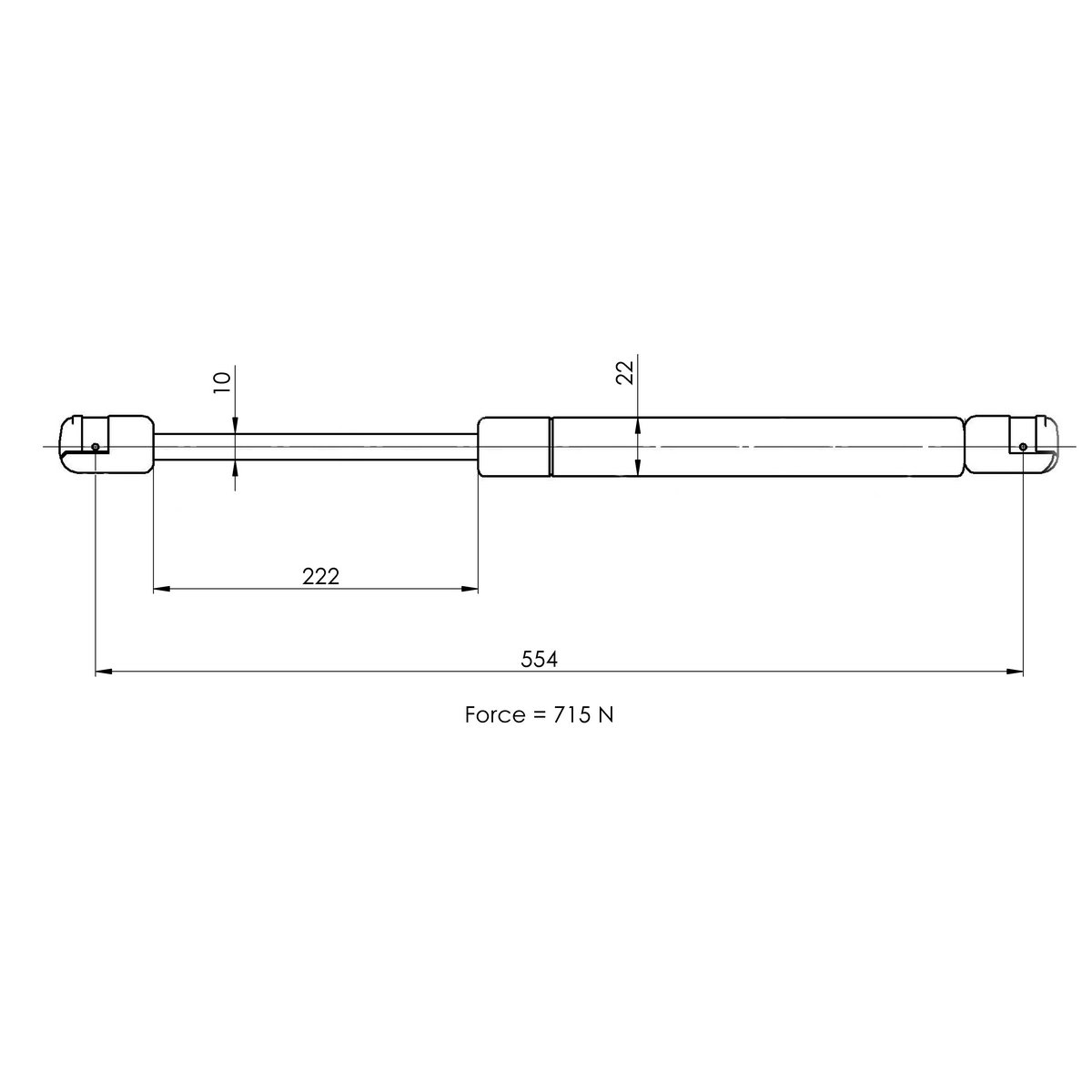 Газовый упор багажника TRIALLI GS 1023 preview 2