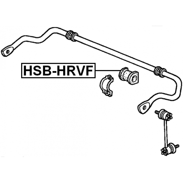 HSBHRVF_втулка стабилизатора переднего! d26.5, 3doors Honda HRV GH13 1.6i 00-03 preview 2