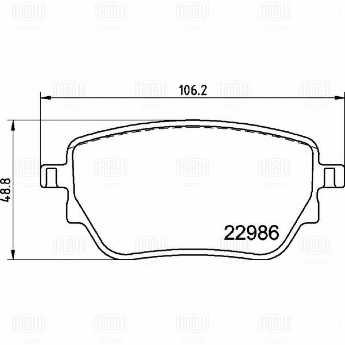 Колодки торм. для а/м Mercedes A (W177) (18-)/CLA (C118) (19-) диск. зад. 106x49 (PF 2247) preview 3