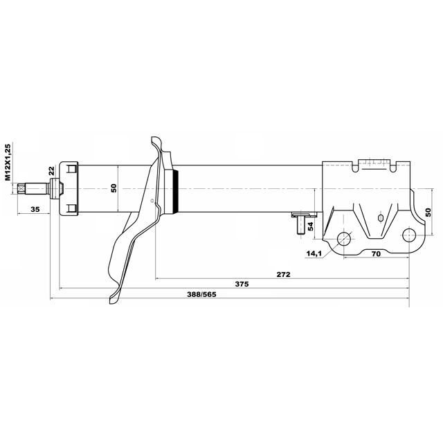 Амортизатор передний R FEBEST 04660919FR preview 2