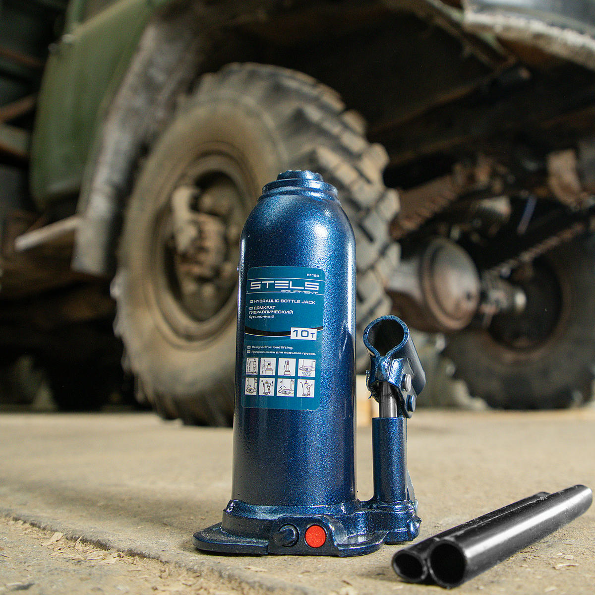 Домкрат бутылочный 10т гидравлический подъем 222-447 ммSTELS preview 10