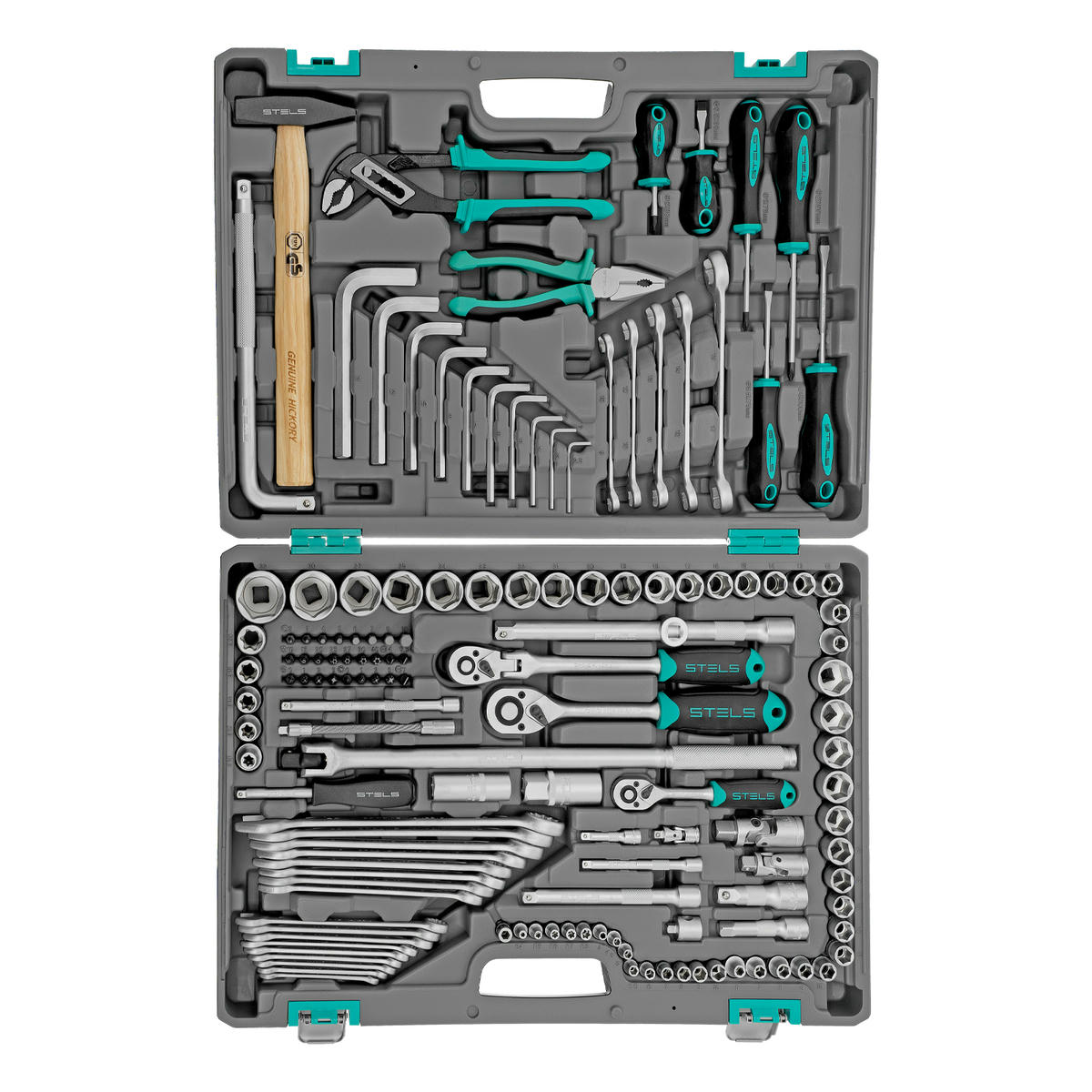 Набор инструментов, 1/2",3/8", 1/4", CrV, пластиковый кейс 142 предм. Stels preview 13