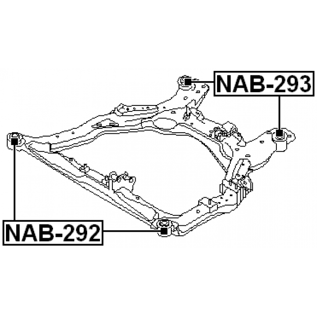 Сайлентблок подрамника FEBEST NAB-292 preview 2 Сайлентблок подрамника FEBEST NAB-292 preview 2