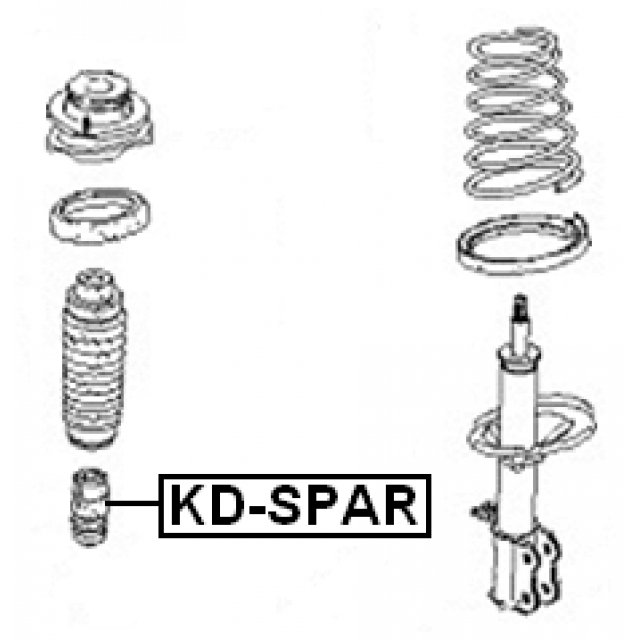 Отбойник заднего амортизатора FEBEST KD-SPAR preview 2