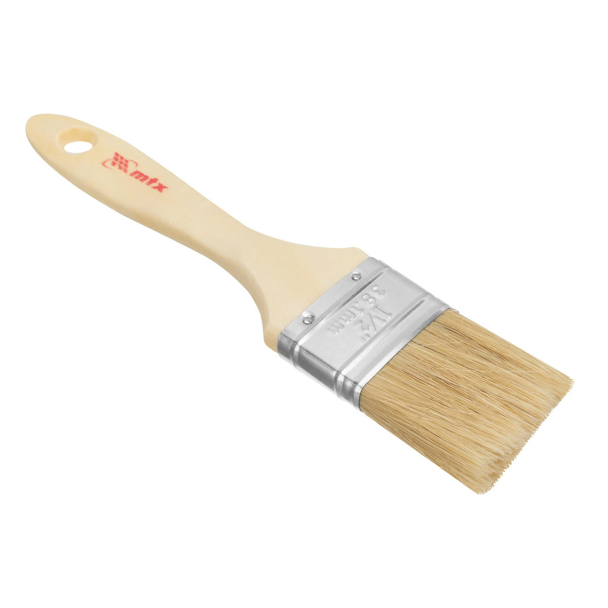 Кисть плоская "Евро" 1,5", натуральная щетина, деревянная ручка MATRIX 83052 preview 1