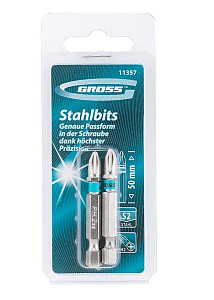 Набор бит PH2х50 сталь S2, (2шт) GROSS