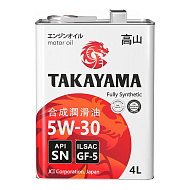 Масло моторное TAKAYAMA Adaptec 5W30 API SN GF-5 (метал.) синт. 4л