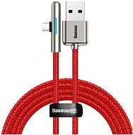 Кабель зарядки Baseus Iridescent Lamp HW flash charge Mobile Game USB For Type-C 40W 1m red