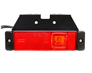 Фонарь габаритный LED 12-24V красный с кронштейном 2-диода