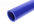 Патрубок МАЗ радиатора подводящий верхний длинный синий силикон (L=420мм,d=42) MEGAPOWER