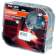 Лампа 12V H4 (60/55) P43t-38+110% NIGHT BREAKER UNLIMITED (2шт) 12V Osram