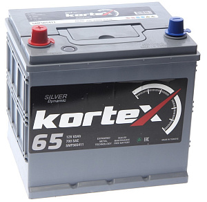 Аккумуляторная батарея KORTEX SILVER Dynamic ASIA 6СТ 65 прям. 230х172х225 D23 Турция