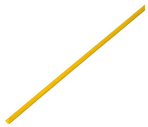 Трубка термоусадочная 3.0 / 1.5 мм 1м желтая REXANT