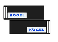 Брызговик 35х240см (KOGEL) с светоотражающей белой основой из 2-х частей