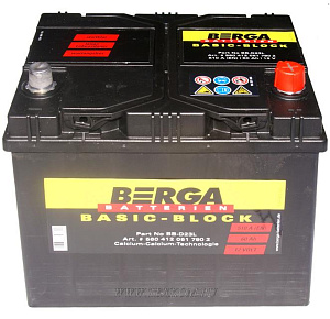 Аккумуляторная батарея BERGA 6СТ60 обр.выс Basic Block BB-D23L 232х173х225 (ETN-560 412 051)