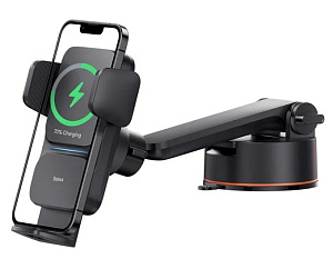 Держатель телефона BASEUS Car Mount Wireless Charger black