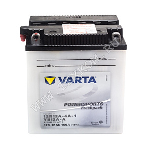 Аккумуляторная батарея VARTA МОТО12 FP +элек. 12N12A-4A-1(YB12A-A) 136х82х161 (ETN-512 011 012)