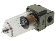 Фильтр для пневмосистемы 1/4"(600 л/мин давление max 10bar.t-5 до 60С.5 Мк) ROCKFORCE