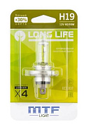Лампа H19 12V 60/55W Long Life блистер 1шт. MTF